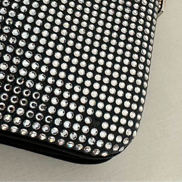 Judith Leiber Swarovski Crystal Evening Bag Clutch with Chain Mirror Comb Glam - Picture 13 of 16